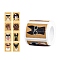 200Pcs Roll Dog Stickers, Self-Adhesive Paper Gift Tag Stickers, for Party, Decorative Presents, Wheat, 40x30x0.1mm