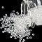 Glass Seed Beads, Transparent, Round, White, 8/0, 3mm, Hole: 1mm, about 10000 beads/pound