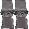 Velvet Jewelry Drawstring Gift Bags, Rectangle, Gray, 14.5~15.5x10.5~11x0.4cm, about 20pcs/bag