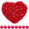 800Pcs Transparent Plastic Beads, Barrel, FireBrick, 9x6mm, Hole: 3.8mm