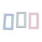 Brass Pendants, Rectangle, Mixed Color, 32x18x0.5mm, Hole: 1.5mm