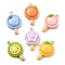 Opaque Resin Pendants, Ice Cream, Platinum, 27.5~28x16.5~18x6~8mm, Hole: 2mm