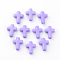 Opaque Acrylic Beads, Cross, Lilac, 16x12x4.5mm, about 1230pcs/500g