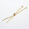 Rack Plating Brass Chain Bracelet Making, Long-Lasting Plated, Slider Bracelets Making, Cadmium Free & Nickel Free & Lead Free, Real 18K Gold Plated, Single Chain Length: about 115~120mm