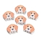 Printed Wood Beads, Dog, Camel, 14.5x20.5x5.5mm, Hole: 2.5mm