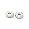 Alloy Beads, Cadmium Free & Lead Free, Flat Round, Platinum, 6x1.5mm, Hole: 1.5mm, about 3703pcs/1000g