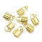 Brass Padlock Pendants, with Jump Rings, Long-Lasting Plated, Lock, Golden, 17x9.5x3mm, Hole: 3mm