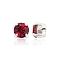 Preciosa&reg MAXIMA Crystal in Sew-On Cup, Czech Crystal, with Brass Prong Settings, 719 35 021 Chaton(Round), Silver, 90110 Ruby, SS12(3~3.2mm)