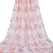 Flower Pattern Polyester Lace Fabric, Garment Accessories, DIY Craft Supplies, Pink, 1380x0.2mm, 2 yards/pc