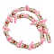 Boot Baking Paint Glass Enamel Beads, Heart, 23x16.5~17x7.5~8.5mm, Hole: 0.8~1.2mm