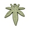 Alloy Pendants, Spray Painted, Christmas Scheme Charms, Leaf, 25.5x22x1.5mm, Hole: 1.2mm