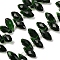 Crystal Glass Beads Strands, Top Drilled Beads, Faceted, Teardrop, Dark Slate Gray, 13x6mm, Hole: 1mm, about 90~95pcs/strand, 16~18 inch