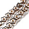 Electroplated Transparent Glass Beads Strands, Star, Colorful, 10.5x11x4mm, Hole: 0.6mm, about 39pcs/strand, 15.75''(40cm)