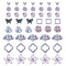 DIY Resin Beads & Pendants Jeweley Making Finding Kits, Mixed Shapes, Dark Gray, 4~23.5x4~30x2.5~9mm, Hole: 1.2~2.5mm