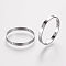 Brass Bead Frames, Ring, Platinum, 20x2mm, Hole: 0.6mm