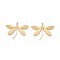 Ion Plating(IP) 304 Stainless Steel Pendants, Dragonfly Charms, Real 18K Gold Plated, 28x35x1.5mm, Hole: 1.5mm