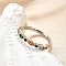 Adjustable Brass Micro Pave Cubic Zirconia Finger Rings for Women, Horse Eye, Platinum, 2.5mm, Inner Diameter: US Size 7 1/4(17.5mm)