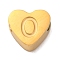 Ion Plating(IP) Tarnish Resistant 304 Stainless Steel Beads, Heart with Letter, Golden, Letter O, 7x8x3mm, Hole: 2mm