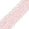 Electroplate Glass Beads Strands, Pearl Luster Plated, Faceted, Rondelle, Pink, 2.3~2.7x2mm, Hole: 0.4mm, about 135~140pcs/strand, 26~27cm