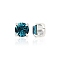 Preciosa&reg MAXIMA Crystal in Sew-On Cup, Czech Crystal, with Brass Prong Settings, 719 35 012 Chaton(Round), Silver, 60100 Indicolite, SS12(3~3.2mm)