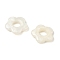 Opaque Resin Pendants, Flower Shape, White, 19.5x19.5x4mm, Hole: 7mm