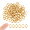 100Pcs 304 Stainless Steel Jump Rings, Open Jump Rings, Oval, Golden, 6x4.5x0.7mm, 21 Gauge, Inner Diameter: 3x4.5mm
