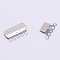 316 Surgical Stainless Steel Box Clasps, Multi-Strand Clasps, 5-Strands, 10 Holes, Rectangle, Stainless Steel Color, 19.5x14.5x3mm, Hole: 1.7mm