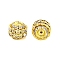 Rack Plating Brass Crystal Rhinestone Beads, Rondelle, Cadmium Free & Lead Free, Real 18K Gold Plated, 11.5x9mm, Hole: 1mm