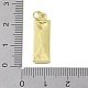 Латунные микропаве прозрачные подвески с фианитом KK-P266-06G-C-3