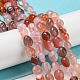 Fili di perline agata rosso naturale G-P497-01A-12-2