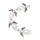 Fili di perle di vetro trasparente elettrolitico a forma di fata angelo AJEW-JB01172-01-2