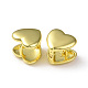 Латунные серьги-кольца в форме сердца для женщин EJEW-M215-04G-1