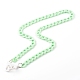 7pcs 7 colores personalizados conjuntos de collar de cadena de bordillo de acrílico NJEW-JN03515-3