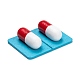 Pill Capsule Shape Wooden Cabochons WOOD-B003-01-2