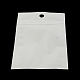 パールフィルムプラスチックジップロックバッグ  再封可能な包装袋  ハングホール付き  トップシール  セルフシールバッグ  長方形  ホワイト  10x7cm  インナー対策：7x6のCM OPP-R003-7x10-2