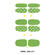 水玉模様のフルカバーネイルラップステッカー  UVジェルポリッシュネイルラップストリップデカール  ネイルチップの装飾用  薄緑  10x5.5cm MRMJ-T040-277-1