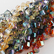 Electroplated Glass Bead Strands EGLA-R037-12x12mm-M-1