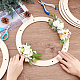 FINGERINSPIRE 6 pcs Wooden Floral Craft Rings 11.5inch Wheat Color Creations Wreath Frames Unfinished Wood Circles for DIY Wind Chimes DIY-WH0043-05C-3