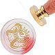 CRASPIRE Moon Wax Seal Stamp Snake Vintage Sealing Wax Stamps 30mm 1.18inch Removable Brass Head Sealing Stamp with Wooden Handle for Wedding Invitations Baby Shower Envelopes Cards Gift Packing AJEW-WH0184-0050-1