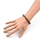 Rondelle Natural Coconut Stretch Bracelets BJEW-JB05361-01-3
