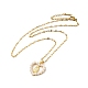 Cuore di perle in resina con perline con collana pendente vergine maria NJEW-F299-01G-2