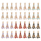 Nbeads 36 Stück 6 Farben Eiffelturm-Emaille-Anhänger ENAM-NB0001-94-1