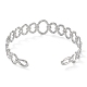 304 bracelet manchette ovale creux en acier inoxydable pour femme BJEW-D061-04P-3