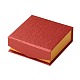 厚紙のブレスレットボックス  磁石とベルベットと  長方形  インディアンレッド  90x95x35mm X-CBOX-G007-01-1