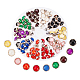 NBEADS 100 Pcs 10 Colors Pearlized Resin Shank Buttons DIY-NB0008-50-1