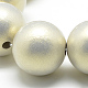 Perles acryliques opaques peintes à la bombe X-ACRP-Q024-8mm-G04-2