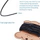 PH PandaHall 1.5mm 11 Yards Round Cowhide Leather Cord Thread Leather Strips String for Bracelet Necklace Beading Jewelry Making WL-PH0004-06-2
