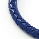Braided Leather Cord Bracelet Makings BJEW-D283-M-3