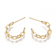 Brass Stud Earrings KK-T038-230G-1