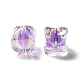 Perles acryliques irisées arc-en-ciel à placage uv bicolore TACR-D010-04B-3
